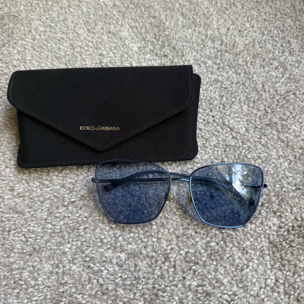 Dolce & Gabbana Blue Cat Eye Sunglasses